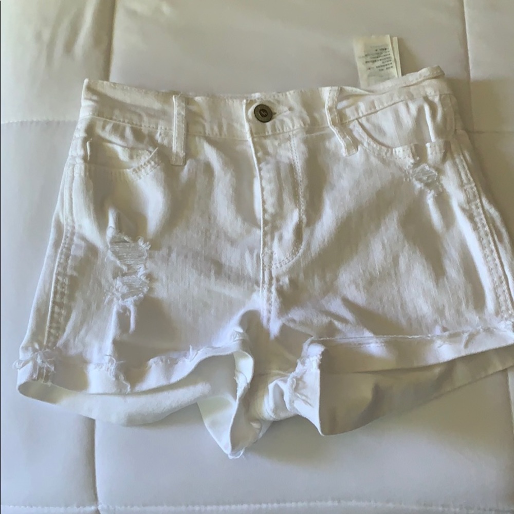 White Hollister Denim Shorts